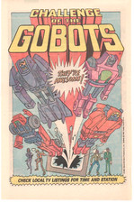 1985 TONKA Cartoon PRINT AD ART - CHALLENGE OF THE GOBOTS - Robots