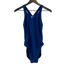 Nike Womens Size 8 One Piece Swim Suit Navy Blue