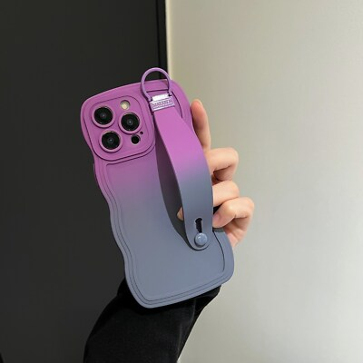 #ad Color Blocked Shockproof Silicone Case For iPhone 17 16 15 14 13 Stand Strap $11.46