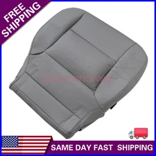 For 2014-2019 Chevy Silverado 1500 2500HD Driver Bottom Leather Seat Cover Gray