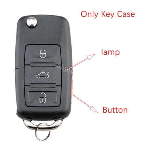 For Volkswagen VW Mk4 MK5 Beetle Golf Jetta Passat Flip Car Key Fob Shell Case - Picture 2 of 9