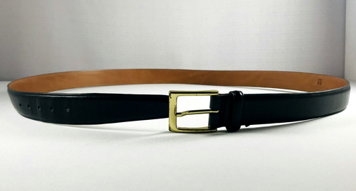 Mens Trafalgar Cortina Leather Belt Black Size 44 / 110 - Picture 3 of 11