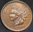 1900 Indian Head Penny *Nice AU/BU*