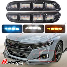 3 Color Led Drl Daytime Running Light For Honda Accord 2022 Fog Lamp With Turn