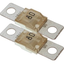 Blue Sea 5255 80A 80 Amp MIDI/AMI Bolt Down Fuse 2 PACK PAIR Corrosion Resistant