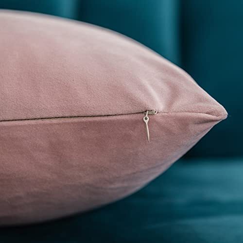 12x20 Throw Pillow Covers Pink: 2 Pack Cozy Soft Velvet 12 x 20-Inch Baby Pink - Picture 2 of 6