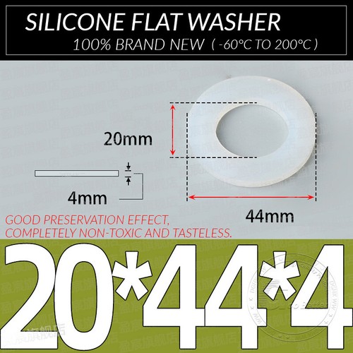 1MM - 5MM THICK WHITE SILICONE HIGH TEMP FLAT RING RUBBER WASHER SEAL GASKETS - Picture 225 of 255