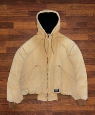 Walls Blizzard Pruf Zip Hooded Work Jacket SzXL Khaki Heavyweight Carhartt Style
