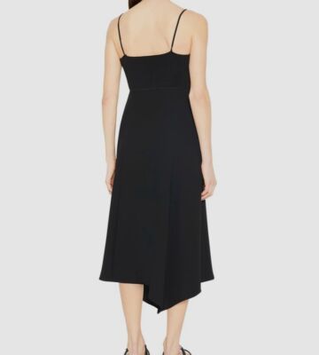 theory sleeveless fit & flare midi dress Theory Women's Cutout Midi Dress - Black