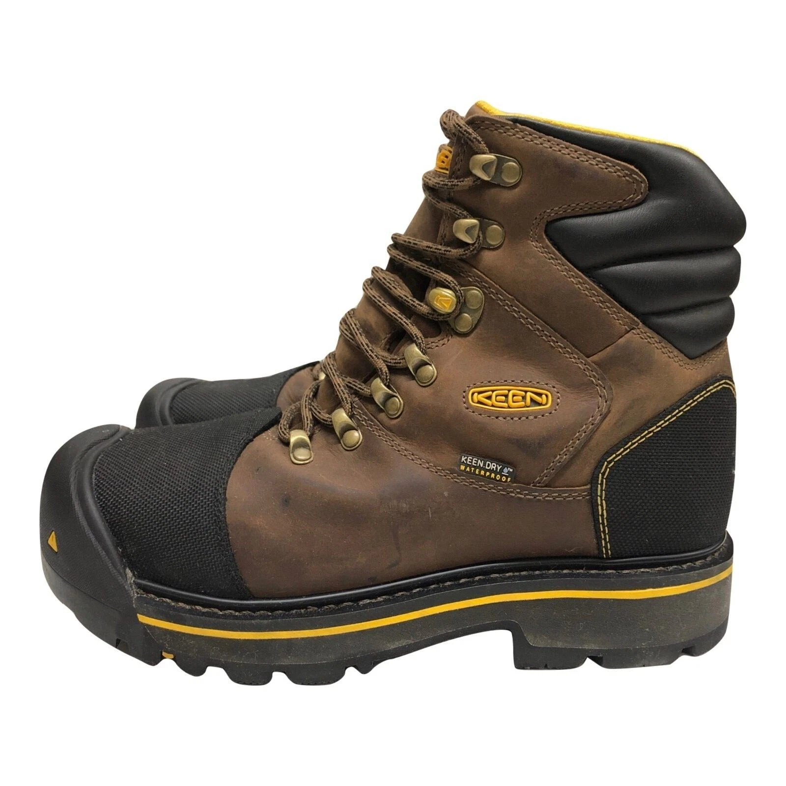 Keen ASTM F2413-11 MEN SZ US 9 EE Waterproof Leather Hiking Steel toes boots