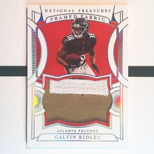 Calvin Ridley #'d 02/25 Patch Silver Holo 2021 National Treasures Framed Fabric