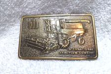 1978 International Harvester Axial-Flow Combine Tractor Buckle USA Great Vintage