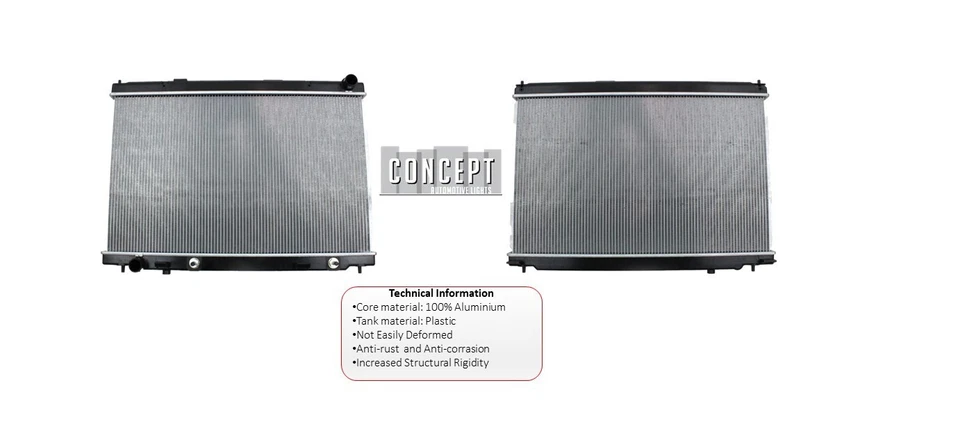 Replacement For INFINITI M35 2009-2010 3.5L Radiator IN3010120 / 21460-EH100 - Image 4 of 4