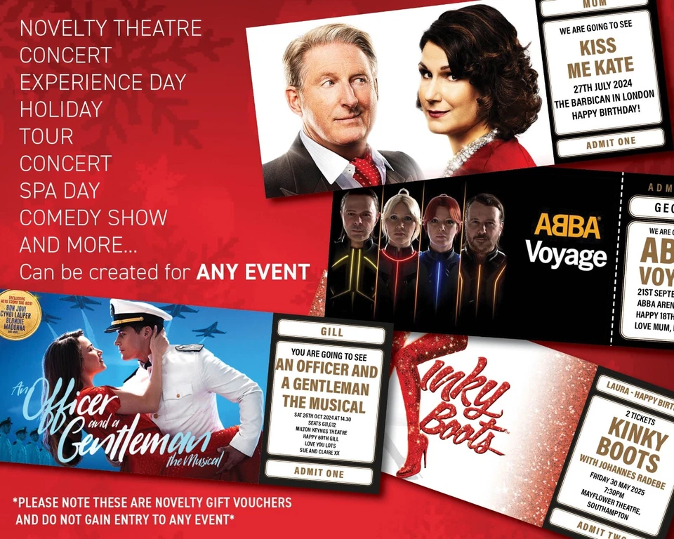 Personalised Birthday Theatre Ticket Event Ticket Show Concert Surprise Voucher - Image 2 of 4