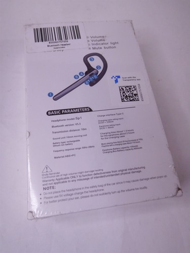 SP1 Bluetooth v5.3 HD 90HR Headset w/ Charging Case (121224) - Picture 3 of 4