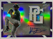 2021 LEAF PERFECT GAME KASSIUS THOMAS REFRACTOR AUTO 2/10