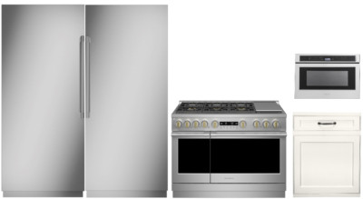 Monogram Pro Package with 48'' Gas Range & 36'' Column Refrigerator and Freezer