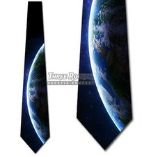 View From Space Earth Tie Mens Space Ties Ast...
