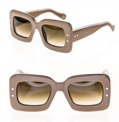 Marc Jacobs 501 Fashion Show Style Brown Rectangle Stripe Line MJ501S Sunglasses