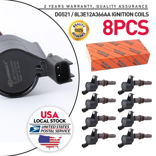 8X DG521 Ignition Coils 8L3E12A366AA For Motorcraft For Ford F150 4.6L 5.4L