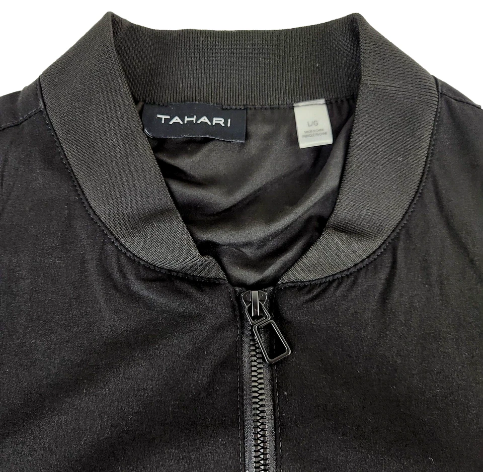 Куртка универсальная Tahari Bomber LS большая черная с карманами на молнии б/у в отличном состоянии - Изображение 4 из 4