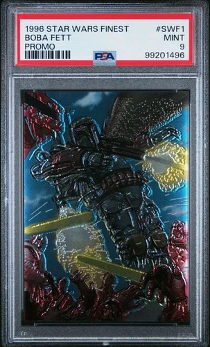 1996 Star Wars Finest Promo #SWF1 Boba Fett PSA 9 MINT