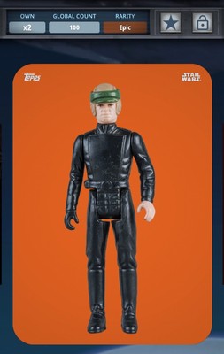 Star Wars Card Trader DIGITAL Out of the Box Orange Luke Endor Jedi 100cc EPIC
