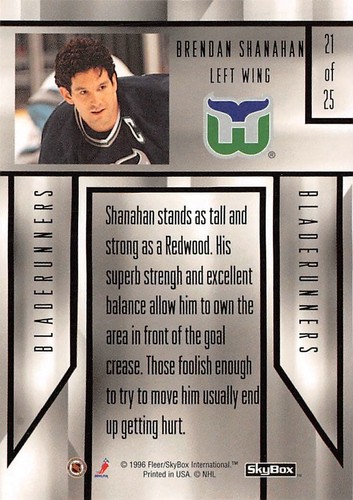 1996-97 SkyBox Impact BladeRunners #21 Brendan Shanahan - Picture 2 of 2