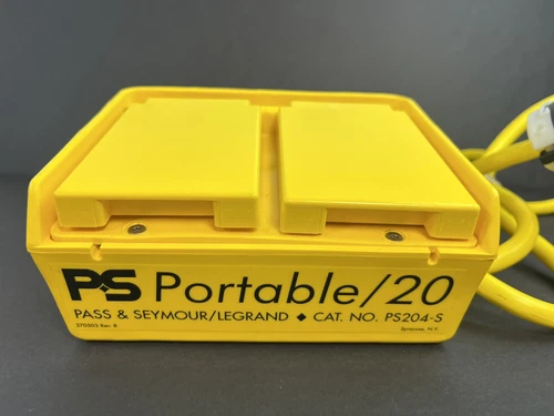 Pass & Seymour PS204-S Portable GFCI Auto Reset Box 20A 125VAC 60HZ Yellow Works