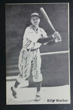 Billy Werber (d.2009) Yankees Red Sox Signed Autographed 4x6 TCMA Postcard