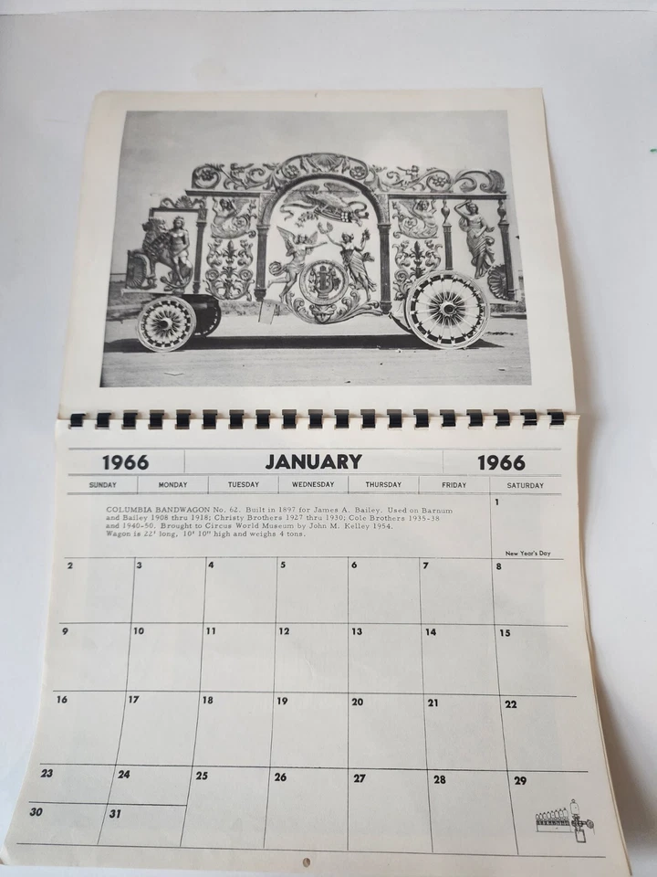 Calendario Circus Wagon 1966 Foto 2 de 4