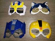 4 pc BOYS PLASTIC HALLOWEEN GLASSES HALF MASK PRETEND PLAY TRANSFORMERS ETC
