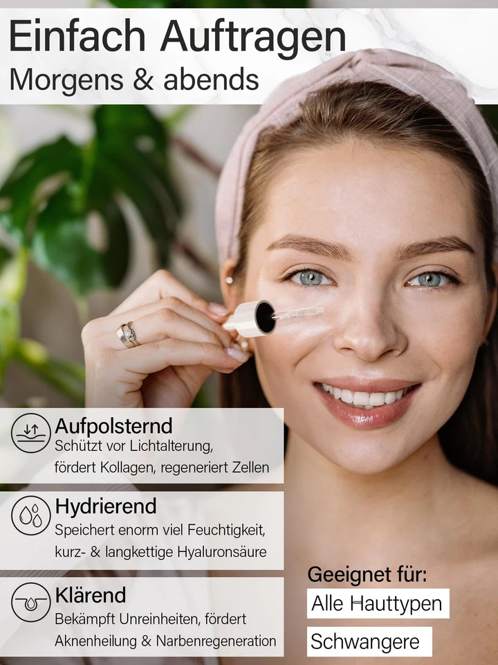 ORGANICS Hyaluron Serum - Hochdosierte BIO Hyaluronsäure - Gesichtspflege - 1... - Bild 3 von 4