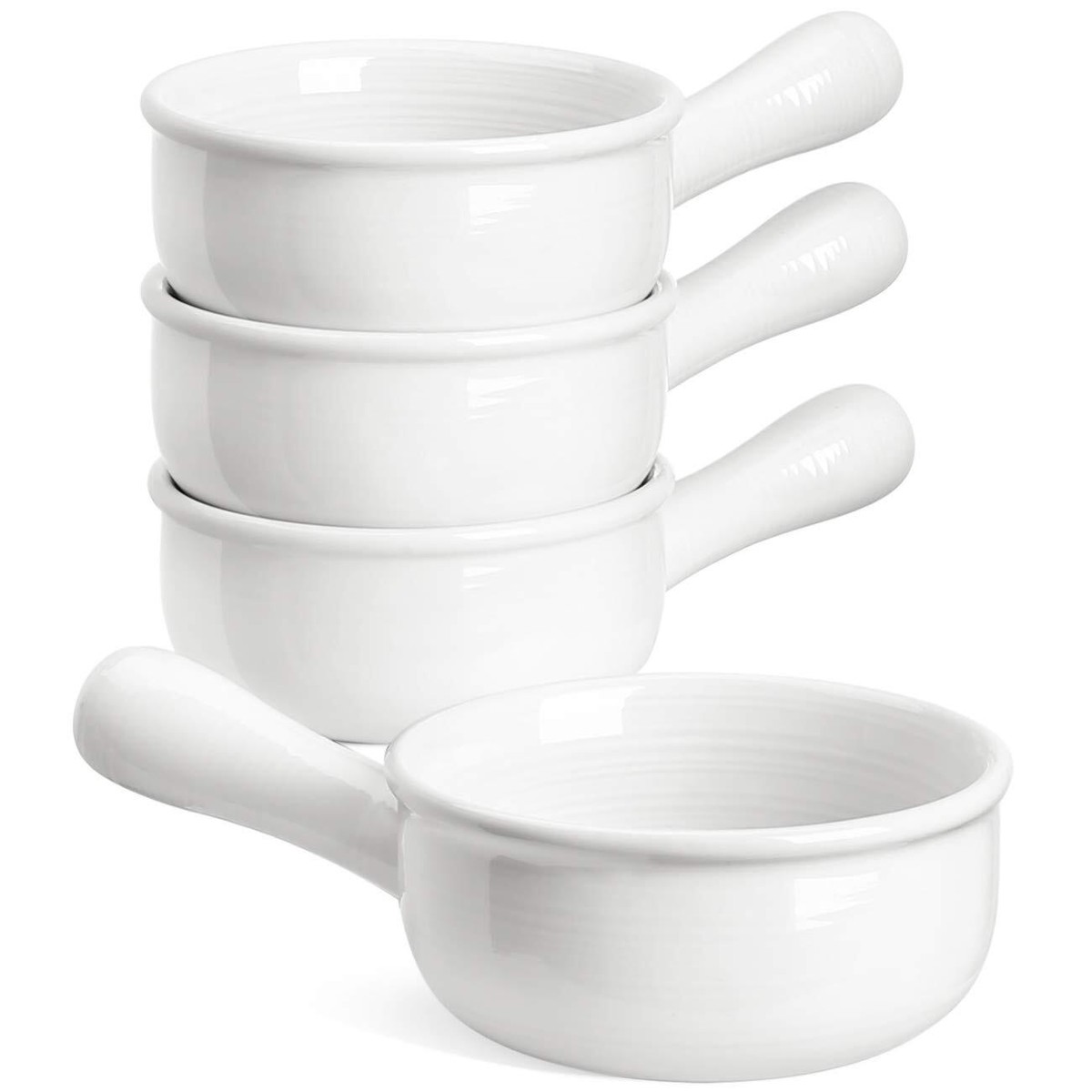 Ceramic Soup Crocks With Lids And Handles Set LE TAUCI French Onion S Set Of 4 - 16oz Ceramic Soup Crocks With Lids & Handles, Oven Safe Serving Bowls Soup Bowl - View #9