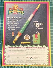 Vintage Mighty Morphin Power Rangers Advertisement 1994 Saban Rare Lighted Sword