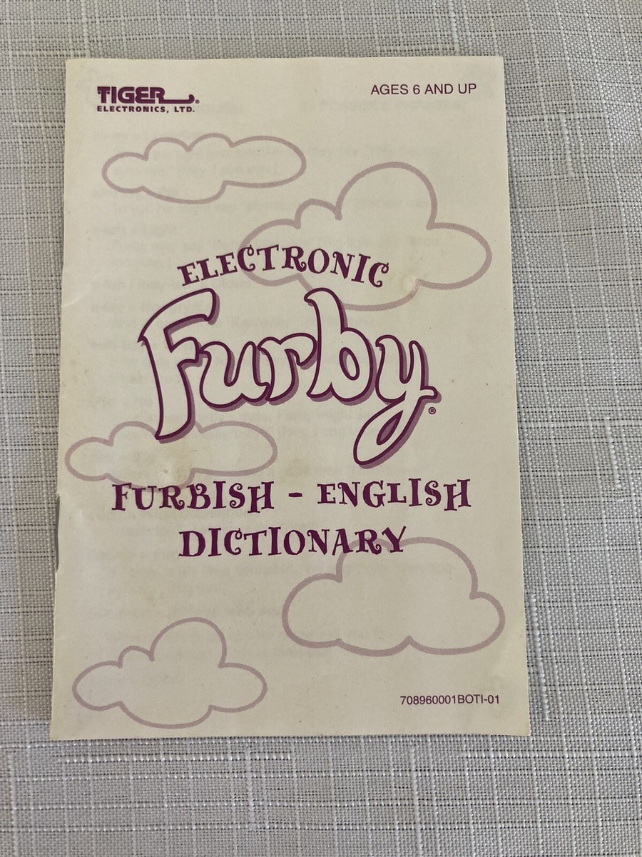 VTG Furby English Furbish Dictionary 1999 | eBay