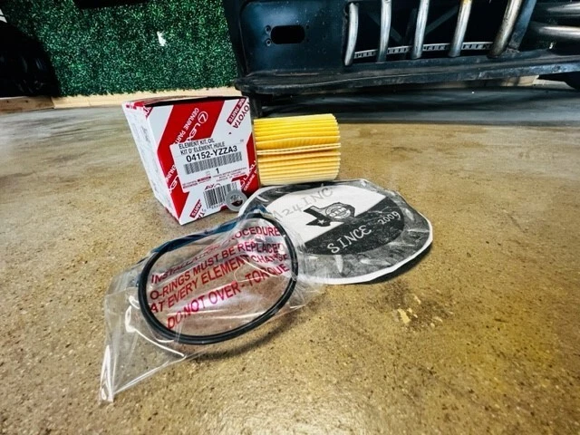 (3) Filtro de aceite genuino Lexus IS250, IS350, GS300, GS350, GX460 04152-YZZA3 con junta Foto 3 de 3