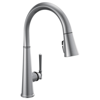 Delta Emmeline Pull-Down Kitchen Faucet Arctic Stainless-Certified Refurbished
