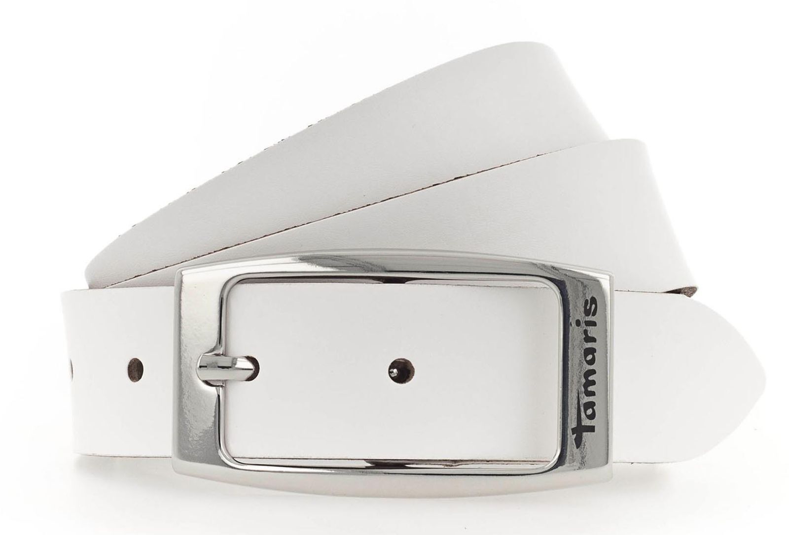 Tamaris belt Leather Belt W85 White