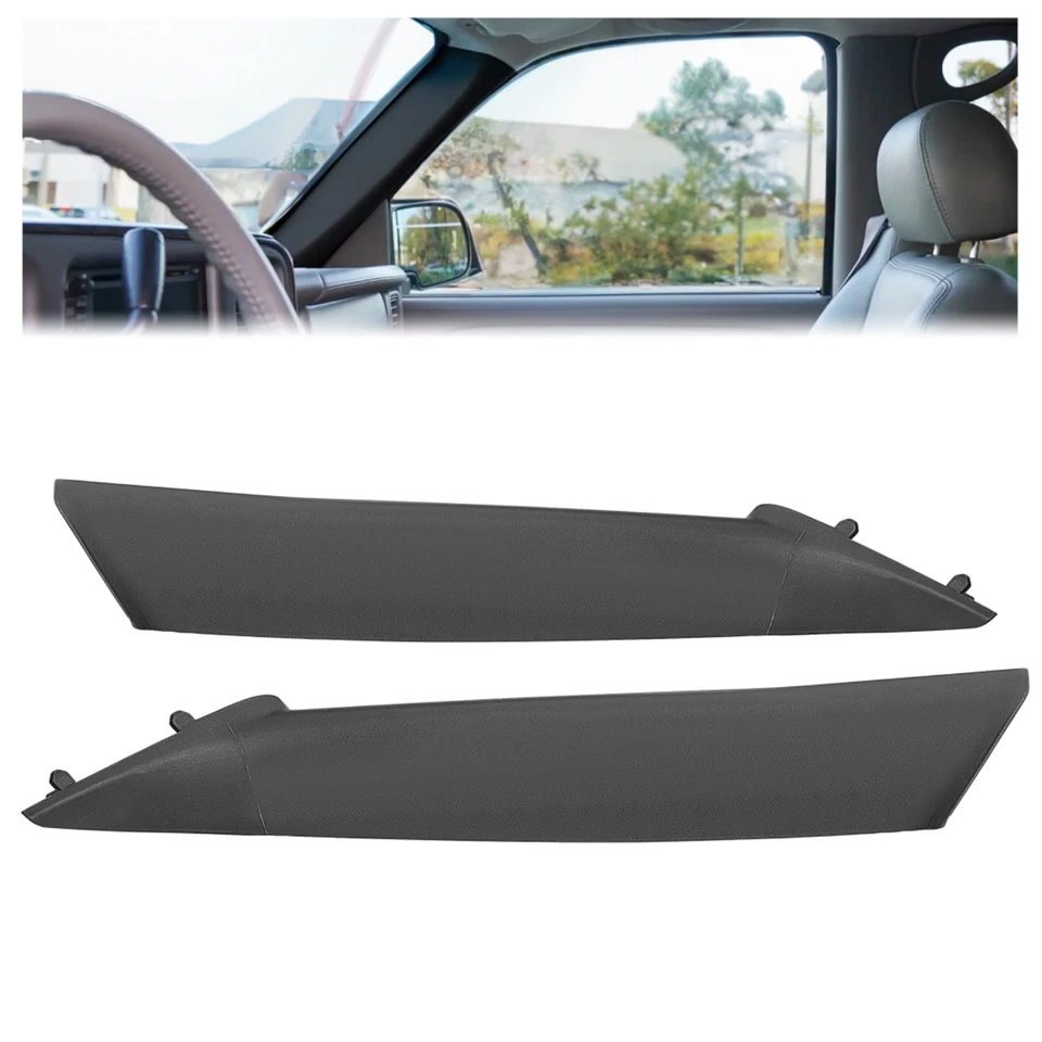 Темно-серый молдинг на лобовое стекло левая и правая отделка стойки для 99–07 Silverado Sierra - Изображение 2 из 4