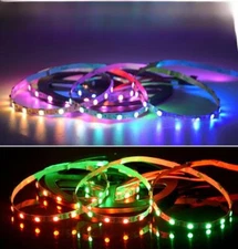 L:2M W:4mm WS2812B Multicolor LED Strip 5V 60LEDs/M Christmas Festival