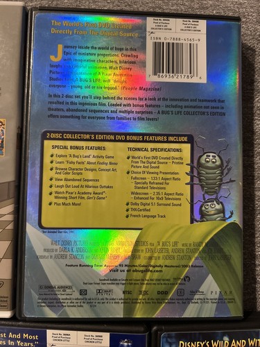 LOT 7x Disney Pixar DVD Animated Movies Extremely Goofy Recess Bugs Bolt Cars - Picture 8 of 12