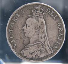 Great Britain, Double Florin 1889 silver coin(0.925)