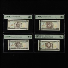 1997 Eritrea Bank of Eritrea 1-20 Nakfa PMG 66/67/68 EPQ UNC 4PCS 01