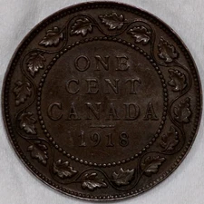 1918 Canadian Large Cent As Shown