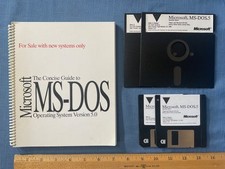 Microsoft The Concise Guide to MS-DOS Operating System Version 5.0 Floppy Disks