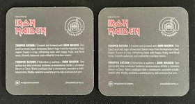 Iron Maiden Trooper Saturn Tin + 6 empty beer cans + 2 coasters + 1 sticker