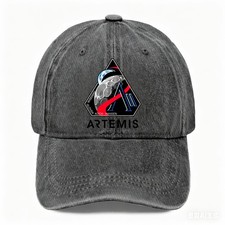 Classic Artemis Vintage Washed Baseball Cap, Retro Moon Mission Space Dad Hat