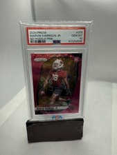 2024 Panini Prizm Marvin Harrison Jr. PINK NO HUDDLE PRIZM /25 RC #375 PSA 10