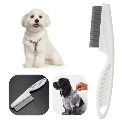 Cat Flea Comb Cat Tooth Comb Pet In-Line Steel Comb For Dog Lice Comb To Remove 